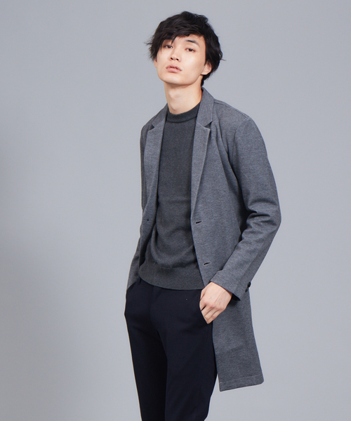 ABAHOUSE GRAY（アバハウスグレイ）の「【展開店舗限定】カットチェスターコート（ステンカラーコート・メンズ・オレンジ系その他/ネイビー/その他/チャコールグレー・48/50/46）」の2枚目の写真