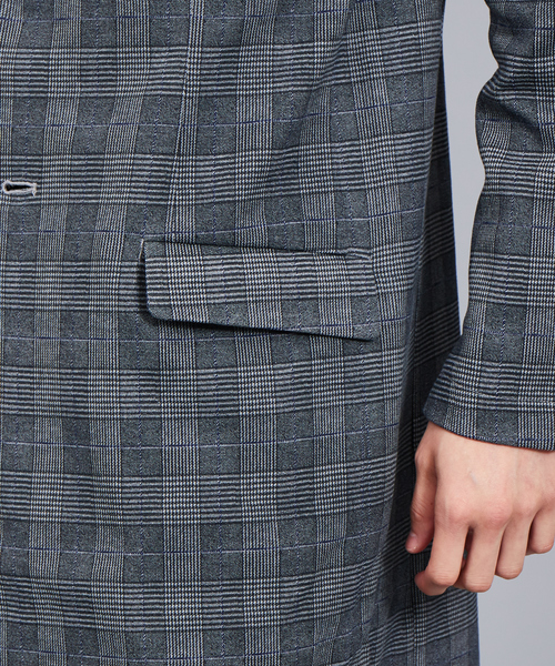 ABAHOUSE GRAY（アバハウスグレイ）の「【展開店舗限定】カットチェスターコート（ステンカラーコート・メンズ・オレンジ系その他/ネイビー/その他/チャコールグレー・48/50/46）」の9枚目の写真