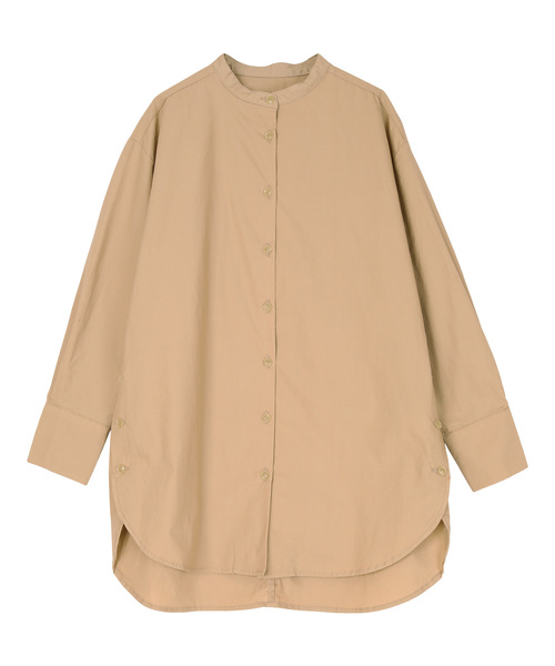 UR'S(ユアーズ)の「釦デザインロングシャツ(シャツ/ブラウス・レディース・ホワイト/ベージュ/カーキ・M)」の3枚目の写真