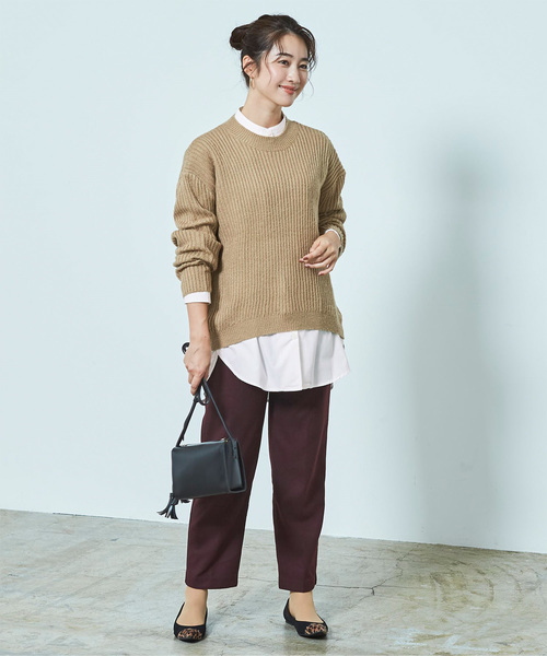 UR'S(ユアーズ)の「釦デザインロングシャツ(シャツ/ブラウス・レディース・ホワイト/ベージュ/カーキ・M)」の18枚目の写真