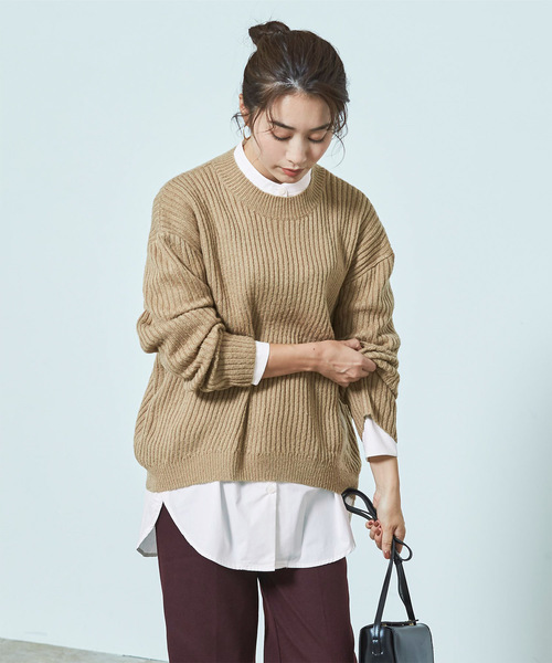 UR'S(ユアーズ)の「釦デザインロングシャツ(シャツ/ブラウス・レディース・ホワイト/ベージュ/カーキ・M)」の20枚目の写真