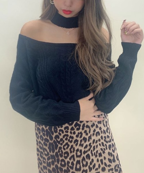 2WAYチョーカー風ネックブラウ 中村麻美×noble☆2wayチョーカー風ネックブラウス☆ブラウン☆1.5万