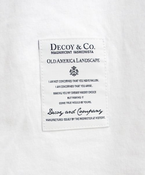 DECOY＆CO.（デコイアンドシーオー）の「デコイアンドシーオー デコイ Tシャツ 無地T（Tシャツ/カットソー・メンズ・ホワイト/ブラック・MEDIUM/LARGE/X-LARGE）」の4枚目の写真