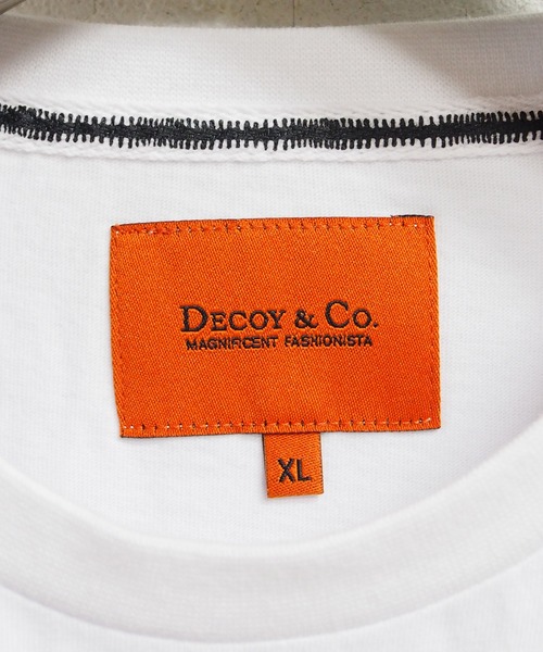 DECOY＆CO.（デコイアンドシーオー）の「デコイアンドシーオー デコイ Tシャツ 無地T（Tシャツ/カットソー・メンズ・ホワイト/ブラック・MEDIUM/LARGE/X-LARGE）」の3枚目の写真