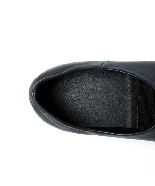 CHORD NUMBER EIGHT（コードナンバーエイト）の「LEATHER KUNG FU SLIP ON（スリッポン・メンズ・ブラック・25cm/26cm/27cm/28cm）」の7枚目の写真