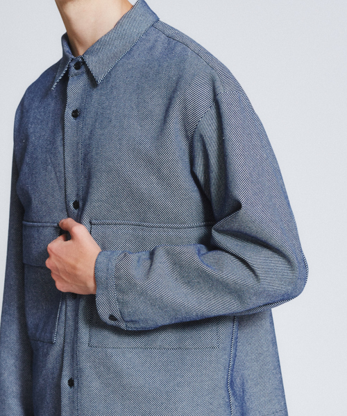 MYSELF ABAHOUSE（マイセルフアバハウス）の「【MYSELF ABAHOUSE】CPO/カバーオールシャツ（ブルゾン・メンズ・ホワイト/ネイビー/ブルー系その他・M/L）」の20枚目の写真