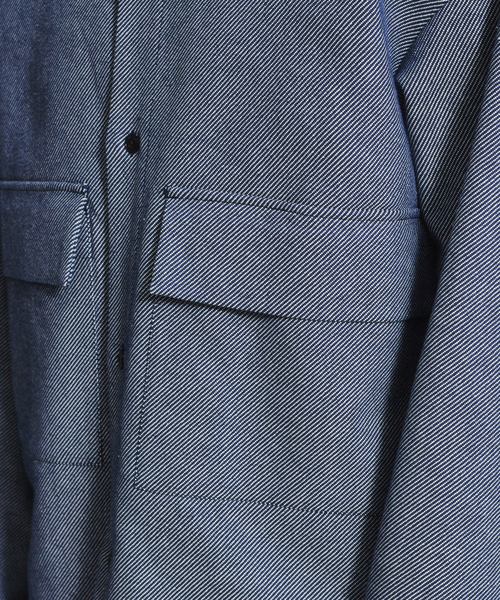 MYSELF ABAHOUSE（マイセルフアバハウス）の「【MYSELF ABAHOUSE】CPO/カバーオールシャツ（ブルゾン・メンズ・ホワイト/ネイビー/ブルー系その他・M/L）」の21枚目の写真