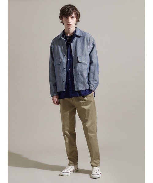 MYSELF ABAHOUSE（マイセルフアバハウス）の「【MYSELF ABAHOUSE】CPO/カバーオールシャツ（ブルゾン・メンズ・ホワイト/ネイビー/ブルー系その他・M/L）」の18枚目の写真