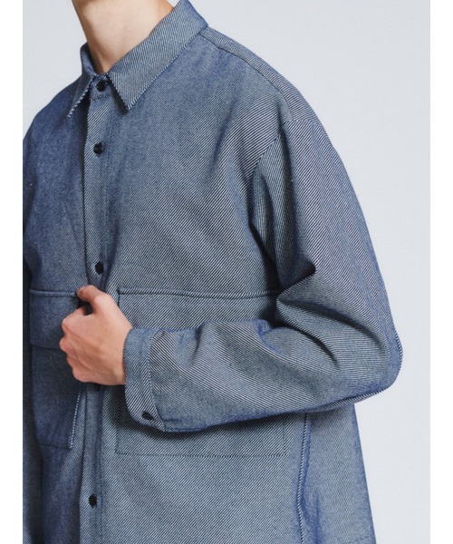 MYSELF ABAHOUSE（マイセルフアバハウス）の「【MYSELF ABAHOUSE】CPO/カバーオールシャツ（ブルゾン・メンズ・ホワイト/ネイビー/ブルー系その他・M/L）」の16枚目の写真