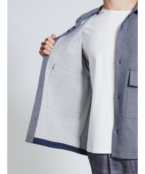 MYSELF ABAHOUSE（マイセルフアバハウス）の「【MYSELF ABAHOUSE】CPO/カバーオールシャツ（ブルゾン・メンズ・ホワイト/ネイビー/ブルー系その他・M/L）」の13枚目の写真