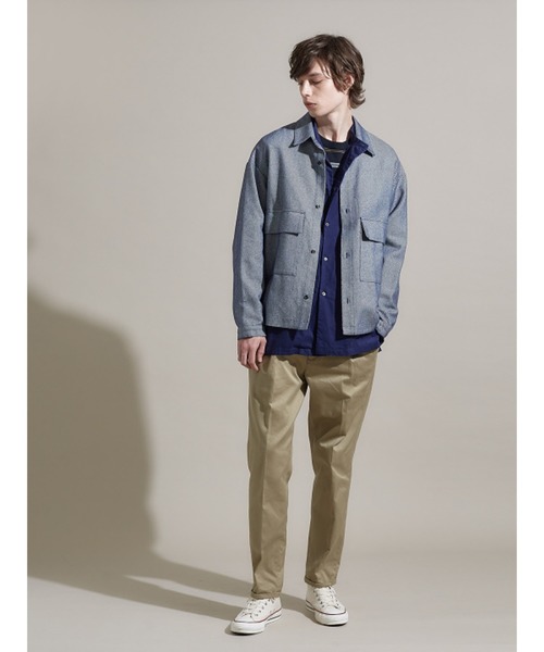 MYSELF ABAHOUSE（マイセルフアバハウス）の「【MYSELF ABAHOUSE】CPO/カバーオールシャツ（ブルゾン・メンズ・ホワイト/ネイビー/ブルー系その他・M/L）」の10枚目の写真