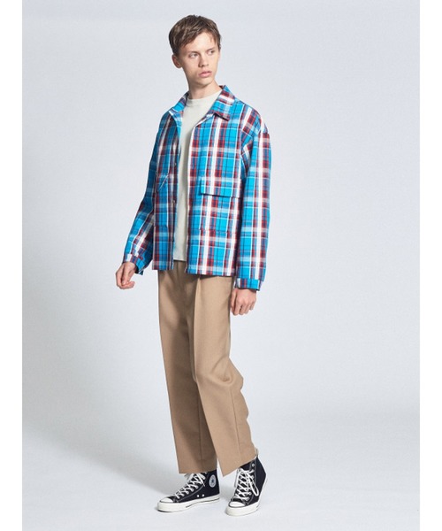 MYSELF ABAHOUSE（マイセルフアバハウス）の「【MYSELF ABAHOUSE】CPO/カバーオールシャツ（ブルゾン・メンズ・ホワイト/ネイビー/ブルー系その他・M/L）」の7枚目の写真