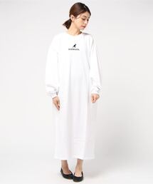 【KANGOL/カンゴール】裏毛ワンポイント刺繍ワンピース　ビッグシルエット
