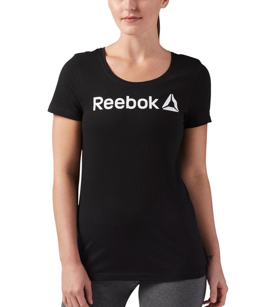 Reebok(リーボック)の「 リニア リード スクープ ネック / LINEAR READ SCOOP NECK(Tシャツ/カットソー・レディース・ライトブルー/レッド/ブラック/ホワイト×レッド・SMALL/MEDIUM/LARGE/X-LARGE/X-SMALL)」の3枚目の写真