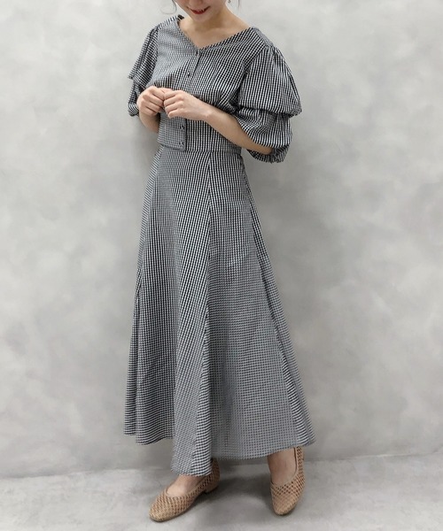 one after another NICE CLAUP(ワンアフターアナザーナイスクラップ)の「袖ボリュームブラウス(シャツ/ブラウス・レディース・ホワイト系その他/ドット/チェック/ブラック系その他/パープル・FREE)」の12枚目の写真