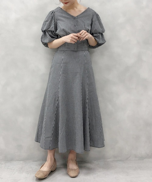 one after another NICE CLAUP(ワンアフターアナザーナイスクラップ)の「袖ボリュームブラウス(シャツ/ブラウス・レディース・ホワイト系その他/ドット/チェック/ブラック系その他/パープル・FREE)」の13枚目の写真