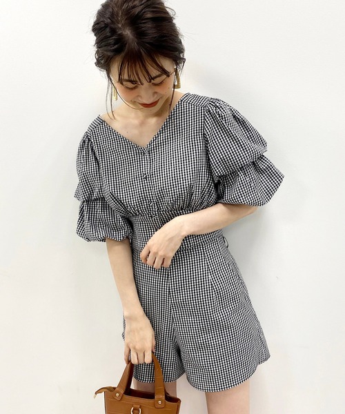 one after another NICE CLAUP(ワンアフターアナザーナイスクラップ)の「袖ボリュームブラウス(シャツ/ブラウス・レディース・ホワイト系その他/ドット/チェック/ブラック系その他/パープル・FREE)」の15枚目の写真
