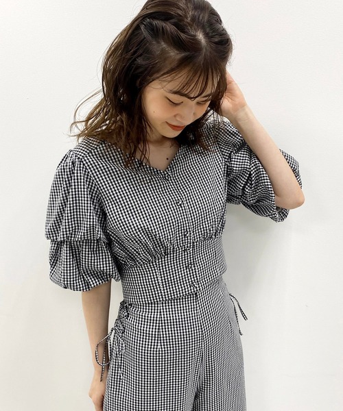 one after another NICE CLAUP(ワンアフターアナザーナイスクラップ)の「袖ボリュームブラウス(シャツ/ブラウス・レディース・ホワイト系その他/ドット/チェック/ブラック系その他/パープル・FREE)」の20枚目の写真