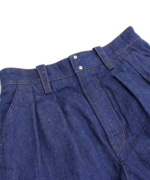RNA（アールエヌエー）の「T0992 コットンリネンデニムハーフパンツ（デニムパンツ・レディース・インディゴブルー/キナリ・SMALL/MEDIUM）」の4枚目の写真