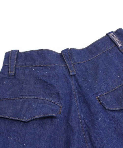 RNA（アールエヌエー）の「T0992 コットンリネンデニムハーフパンツ（デニムパンツ・レディース・インディゴブルー/キナリ・SMALL/MEDIUM）」の10枚目の写真