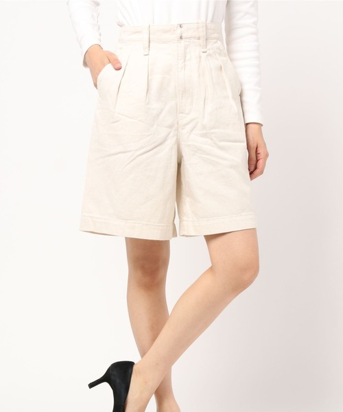 RNA（アールエヌエー）の「T0992 コットンリネンデニムハーフパンツ（デニムパンツ・レディース・インディゴブルー/キナリ・SMALL/MEDIUM）」の22枚目の写真