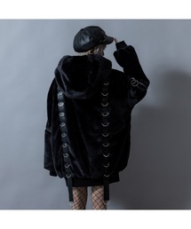 REFLME　レフレム　Dリング　ファーパーカー　コート　レッド　ボルドー REFLEM（レフレム）の「『REFLEM/レフレム』DリングPUベルトBIG