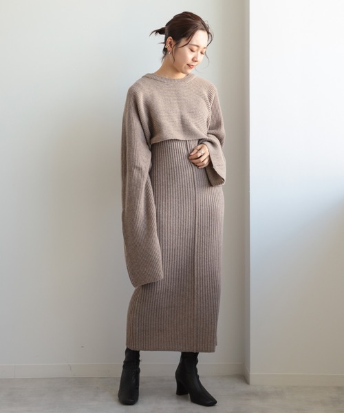 セール レイヤード ニットワンピース ワンピース Le Foyer ルフォワイエ のファッション通販 Zozotown