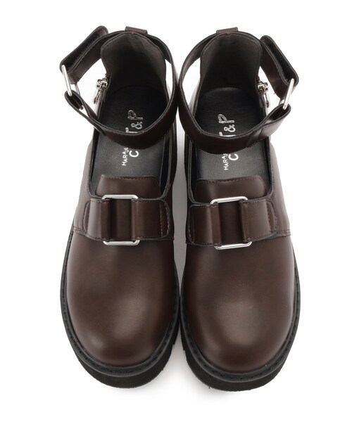 cs T&P（シーエスティーアンドピー）の「厚底ベルトパンプス（パンプス・レディース・ブラック/ダークブラウン/ワインレッド・S/M/L/LL）」の8枚目の写真