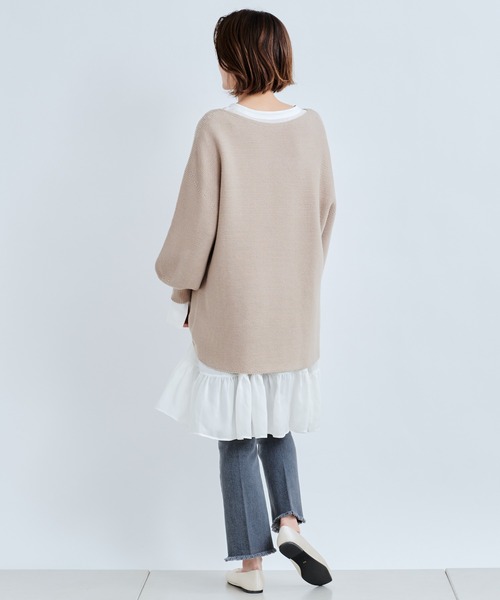 DouDou（ドゥドゥ）の「裾フリルチュニックブラウス（シャツ/ブラウス・レディース・オフホワイト/ベージュ・FREE）」の13枚目の写真