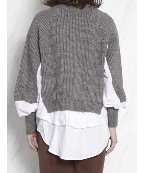 dazzlin（ダズリン）の「レイヤードコンビシャツトップス（ニット/セーター・レディース・アイボリー/グレー・FREE）」の13枚目の写真