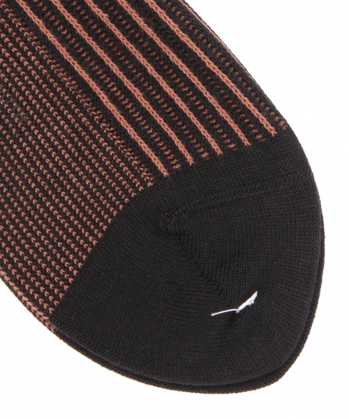 BEAUTY&YOUTH UNITED ARROWS（ビューティーアンドユースユナイテッドアローズ）の「BY ストライプ リブ レギュラー ソックス（ソックス/靴下・メンズ・ブラック/ブラウン・フリー）」の6枚目の写真