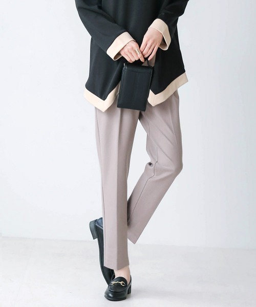 Bou Jeloud（ブージュルード）の「ステインガード◆テーパード美脚パンツ（その他パンツ・レディース・ブラック/グレー・36/40/38）」の2枚目の写真