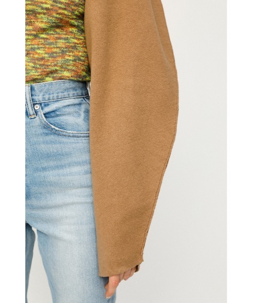 SLY（スライ）の「CROP MG CD ミドルゲージ カーディガン（カーディガン/ボレロ・レディース・ベージュ/ブラック・FREE）」の16枚目の写真