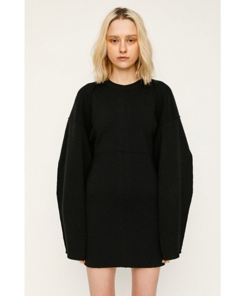 SLY（スライ）の「CROP MG CD ミドルゲージ カーディガン（カーディガン/ボレロ・レディース・ベージュ/ブラック・FREE）」の5枚目の写真