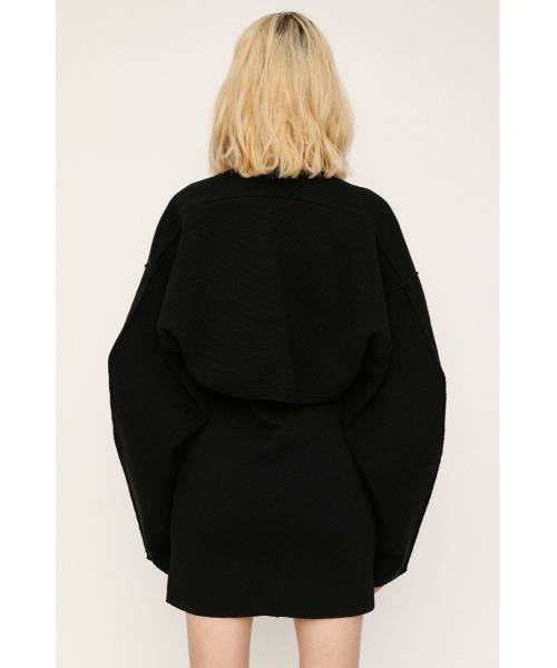 SLY（スライ）の「CROP MG CD ミドルゲージ カーディガン（カーディガン/ボレロ・レディース・ベージュ/ブラック・FREE）」の7枚目の写真