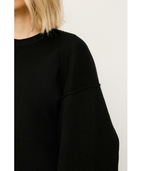 SLY（スライ）の「CROP MG CD ミドルゲージ カーディガン（カーディガン/ボレロ・レディース・ベージュ/ブラック・FREE）」の8枚目の写真