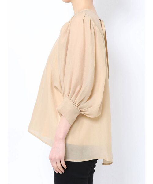 LAGUNAMOON（ラグナムーン）の「シアーボリュームスリーブブラウス【セットアップ着用可能】（シャツ/ブラウス・レディース・ブラック/ベージュ/ピンク・FREE）」の11枚目の写真