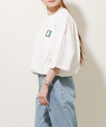 【ZIP FIVE】【WEB限定】古着風ビッグシルエットパロディワンポイントTシャツ