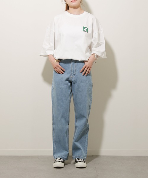 ZIP FIVE(ジップファイブ)の「【ZIP FIVE】【WEB限定】古着風ビッグシルエットパロディワンポイントTシャツ(Tシャツ/カットソー・レディース・ホワイト/ブラック/グレー・MEDIUM/LARGE)」の7枚目の写真