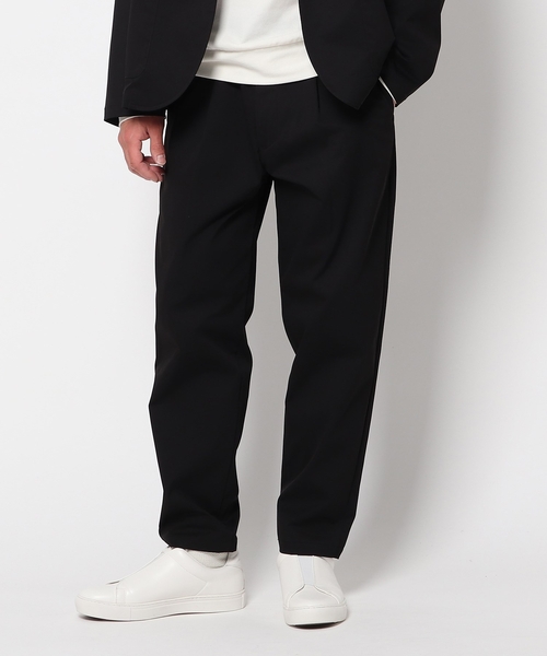 THE SHOP TK (ザ ショップ ティーケー )の「◆【Begin5月号掲載】【強吸水速乾】ワンタックワイドテーパードイージーパンツ(スーツパンツ・メンズ・ブラック/ベージュ/ネイビー・01/02/03/04)」の4枚目の写真