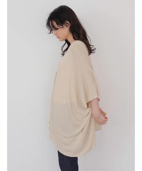 新品　♡ AMERI ポンチョ　ボレロ　ニット　ベージュ AMERICAN HOLIC（アメリカンホリック）の「ポンチョ風ニット