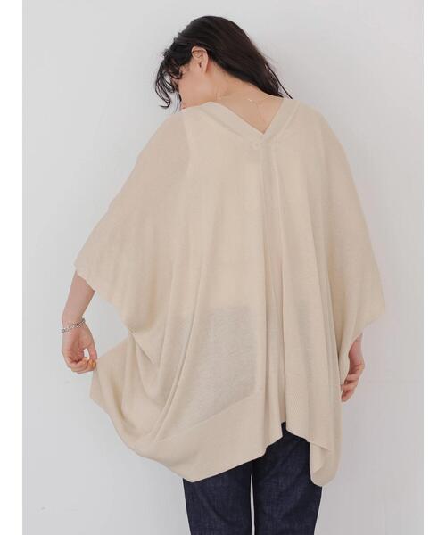 AMERICAN HOLIC（アメリカンホリック）の「ポンチョ風ニットカーディガン（カーディガン/ボレロ・レディース・ブラック/オレンジ/アイボリー/ライトベージュ・FREE）」の22枚目の写真