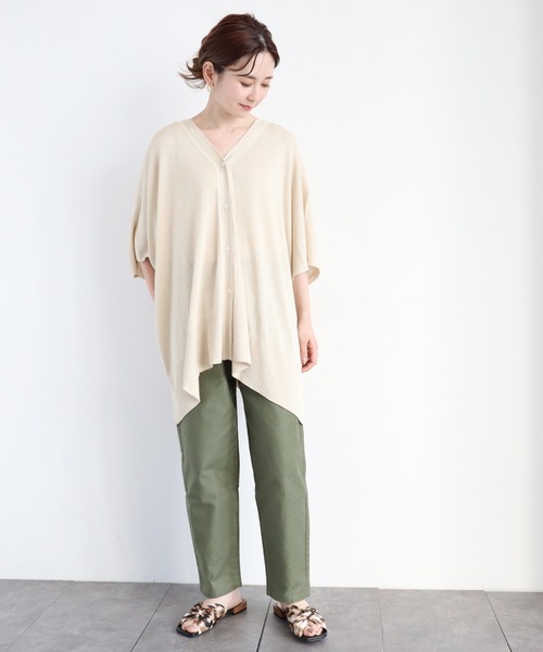 AMERICAN HOLIC（アメリカンホリック）の「ポンチョ風ニットカーディガン（カーディガン/ボレロ・レディース・ブラック/オレンジ/アイボリー/ライトベージュ・FREE）」の9枚目の写真