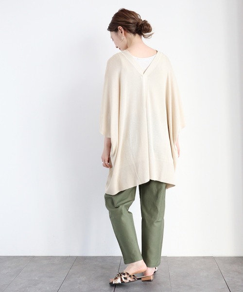 新品　♡ AMERI ポンチョ　ボレロ　ニット　ベージュ 新品 ♡ AMERI ポンチョ ボレロ ニット ベージュ