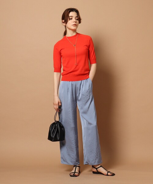 DRESSTERIOR（ドレステリア）の「◆【WEB限定】サテンギャザーパンツ（その他パンツ・レディース・ライトグリーン/ベージュ/ライトブルー・36/38）」の7枚目の写真