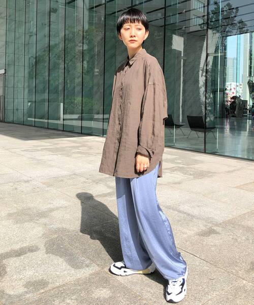 DRESSTERIOR（ドレステリア）の「◆【WEB限定】サテンギャザーパンツ（その他パンツ・レディース・ライトグリーン/ベージュ/ライトブルー・36/38）」の20枚目の写真