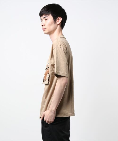 ALPHA_（アルファ）の「【ALPHA】異素材ポケＴ（Tシャツ/カットソー・メンズ・ホワイト/ベージュ/カーキブラウン・L/XL/M）」の5枚目の写真