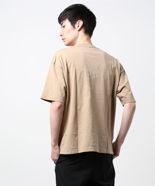 ALPHA_（アルファ）の「【ALPHA】異素材ポケＴ（Tシャツ/カットソー・メンズ・ホワイト/ベージュ/カーキブラウン・L/XL/M）」の4枚目の写真