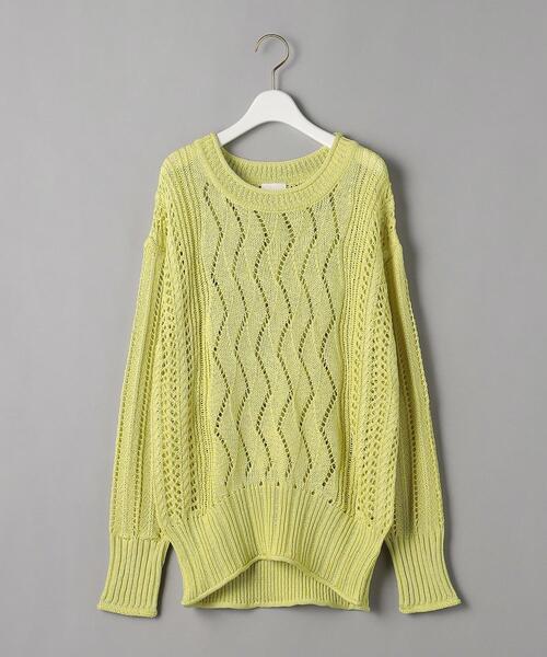 BEAUTY&YOUTH UNITED ARROWS（ビューティーアンドユースユナイテッドアローズ）の「BY クロシェロングスリーブニット（ニット/セーター・レディース・ホワイト/イエロー・FREE）」の14枚目の写真