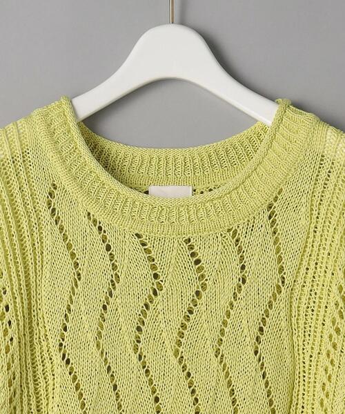 BEAUTY&YOUTH UNITED ARROWS（ビューティーアンドユースユナイテッドアローズ）の「BY クロシェロングスリーブニット（ニット/セーター・レディース・ホワイト/イエロー・FREE）」の13枚目の写真